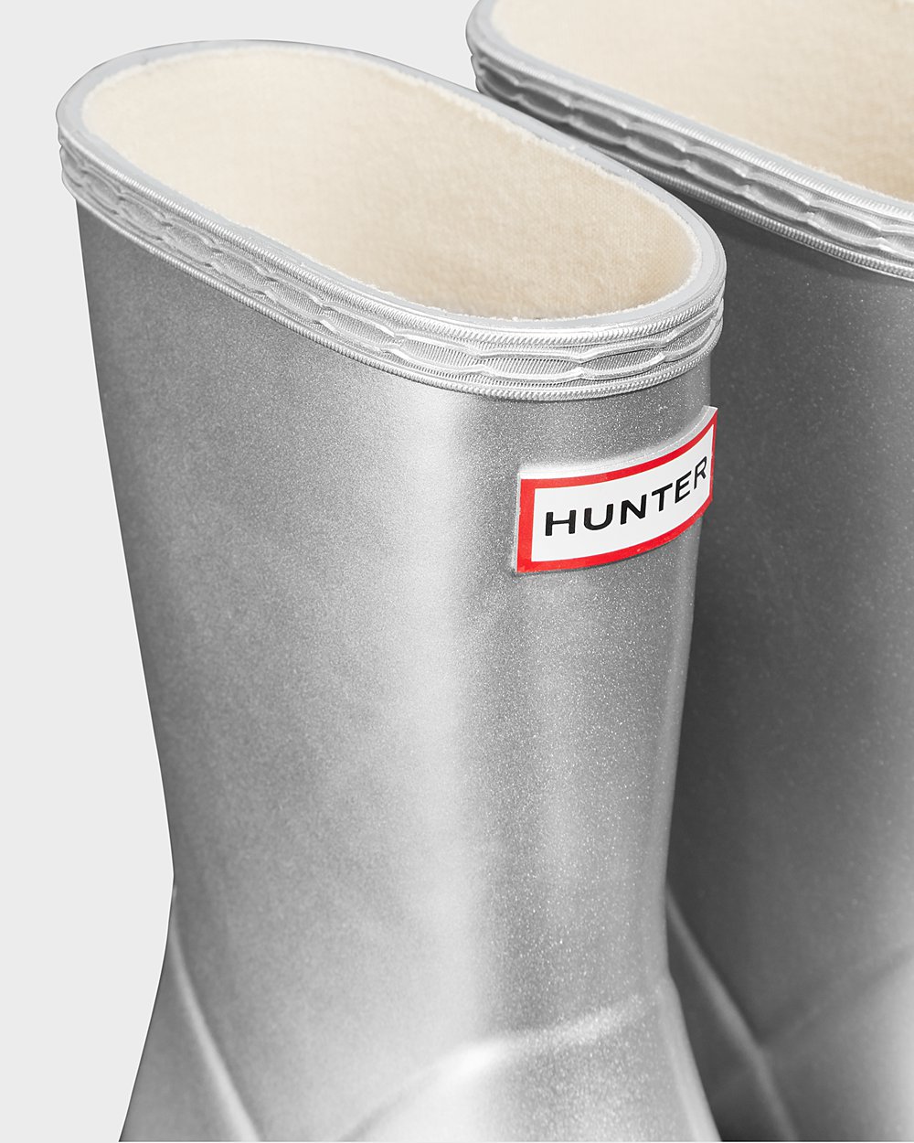 Kids Hunter Original First Classic Metallic - Rain Boots Silver - 2965-SZLRU